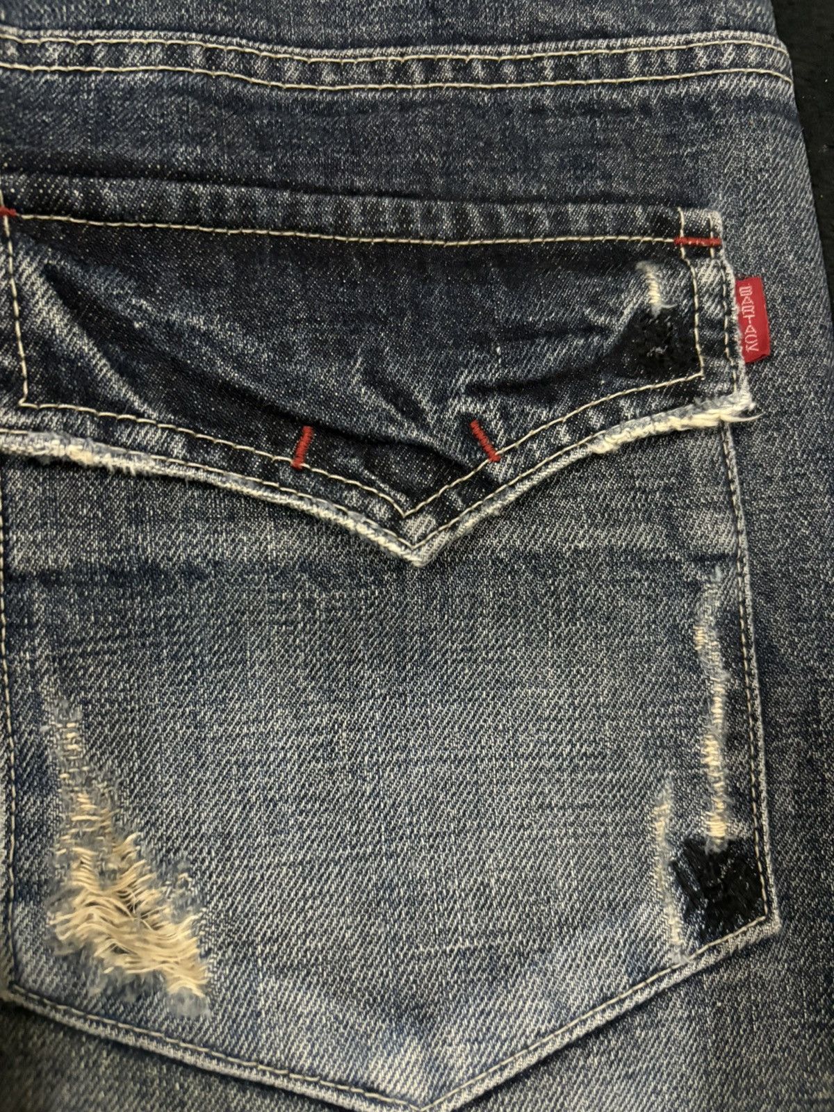 Hysteric Glamour Vintage Japanese Brand Bartack Studded Distressed Punk Jeans Size US 32 / EU 48 - 14 Thumbnail