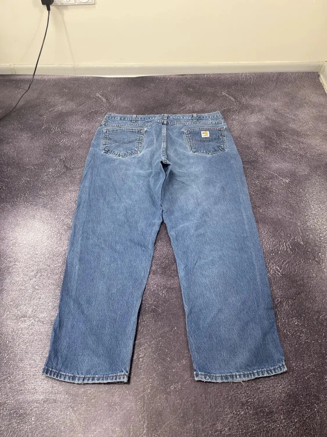 Carhartt × Vintage Vintage Carhartt Flame Resistant Blue Denim Hype Work Jeans Size US 38 / EU 54 - 3 Thumbnail