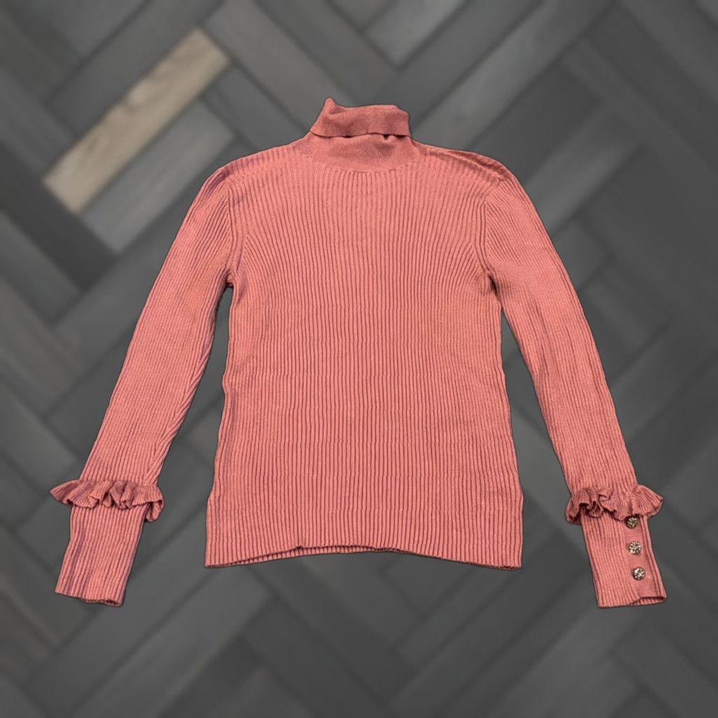 Express Express Womens Pink Turtleneck Sweater Pullover Long Sleeve Ribbed Casual Knit Regular Fit XS? No, S. Size S / US 4 / IT 40 - 1 Thumbnail