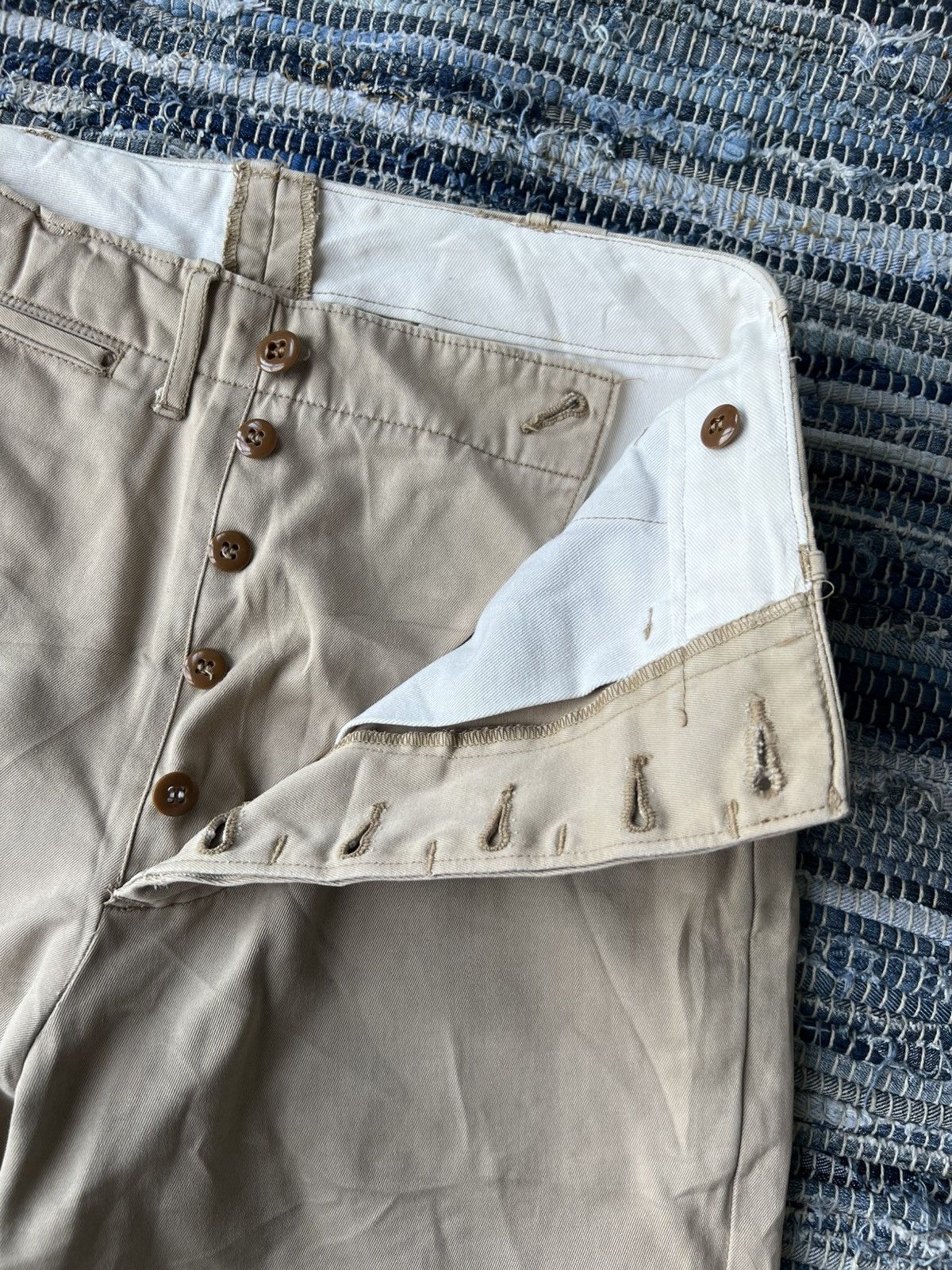Buzz Rickson's Vintage 1940s US Army Officers Trousers Wide Leg Pants Buzz Size US 28 / EU 44 - 4 Thumbnail