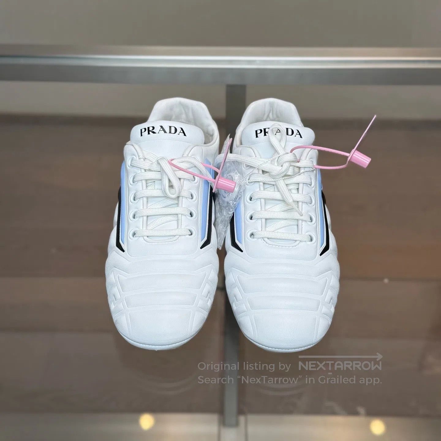Prada Prada Retro Blue and White Bowling Shoes Size US 4.5 / IT 34.5 - 2 Thumbnail