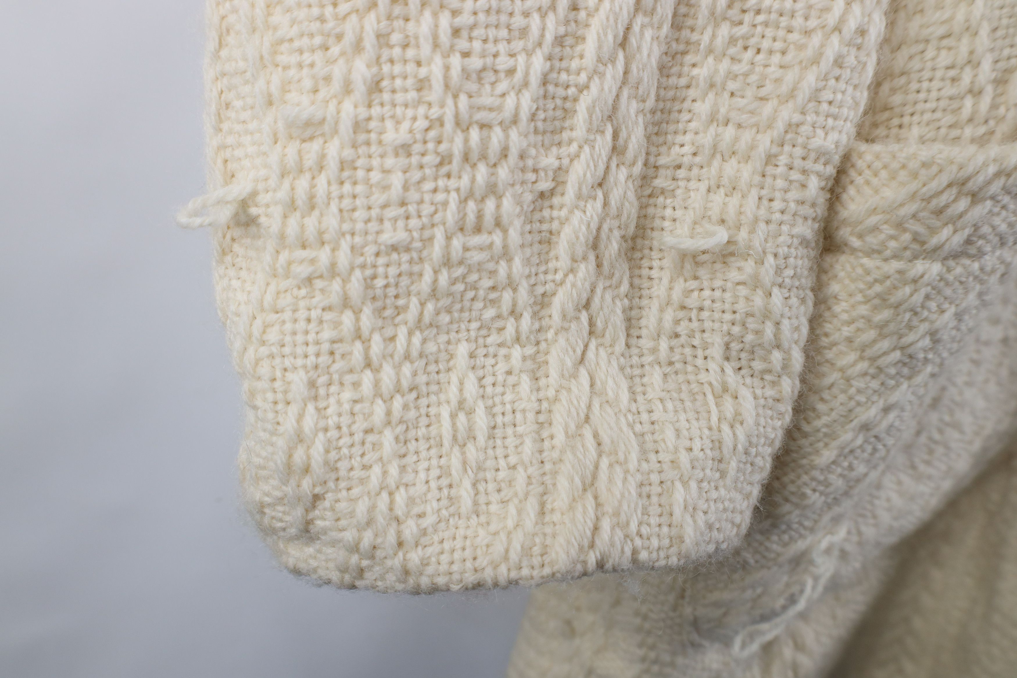 Vintage Vintage Streetwear Wool Fisherman Cable Knit Jacket Cream Size 3XL / US 20-22 - 5 Thumbnail