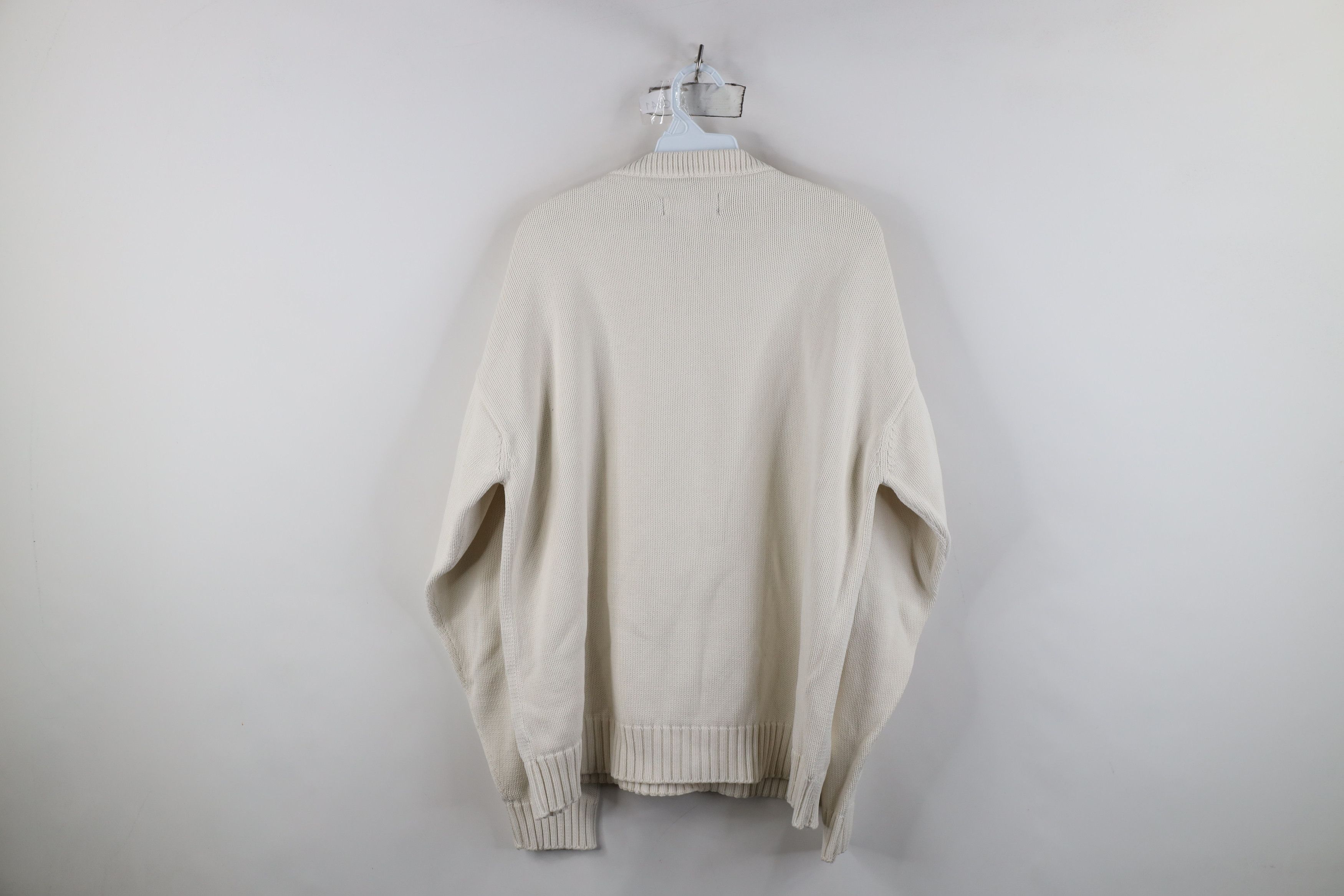 Eddie Bauer Vintage 90s Eddie Bauer Heavyweight Knit Sweater Off White Size US XL / EU 56 / 4 - 8 Thumbnail