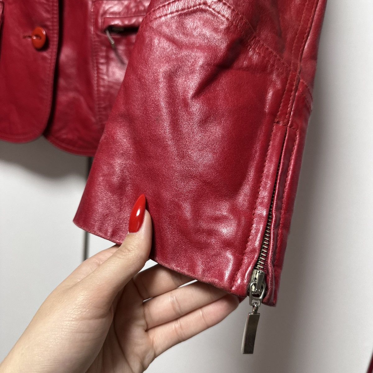 Other Vintage leather red jacket rare y2k Size S / US 4 / IT 40 - 3 Thumbnail