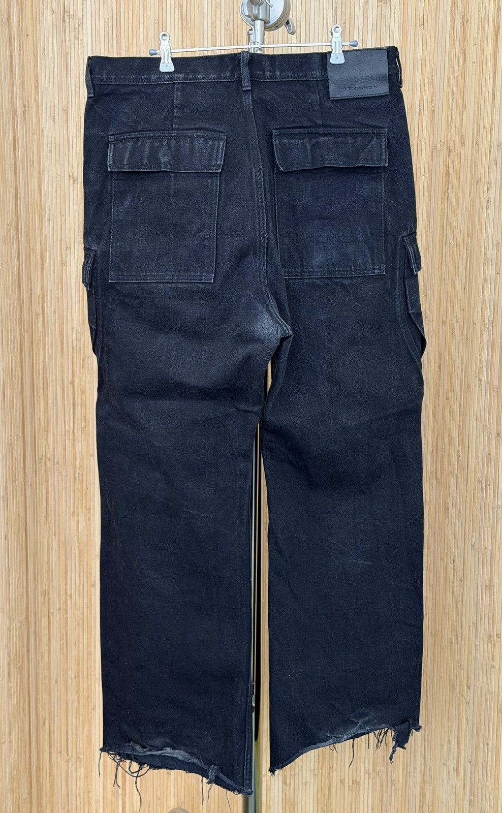 Rick Owens Rick Owens Geth Cargo 16oz Black Black Denim Size US 36 / EU 52 - 2 Thumbnail