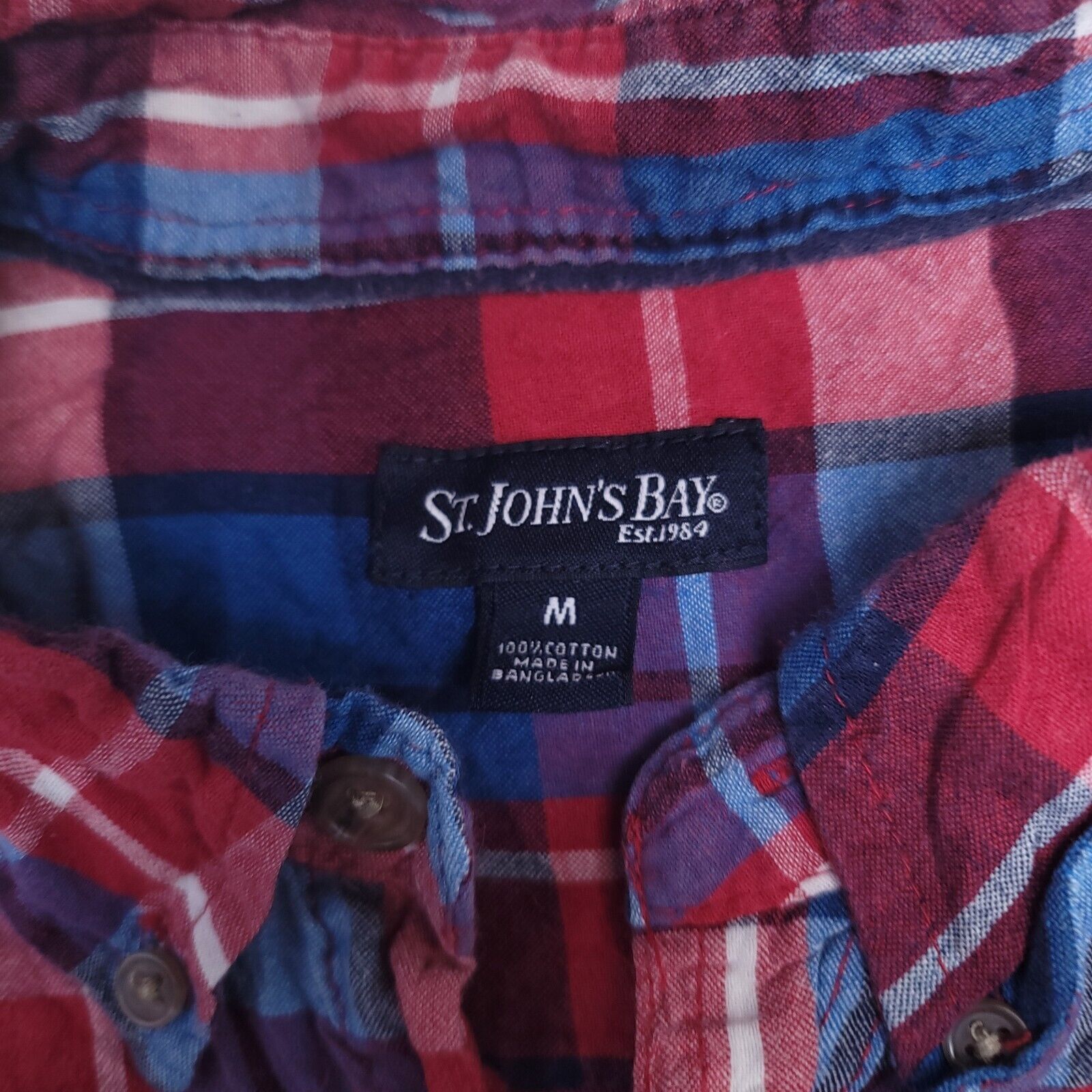 St. Johns Bay St Johns Bay Tartan Flannel Button Up Shirt Mens Size M Red Size US M / EU 48-50 / 2 - 3 Thumbnail