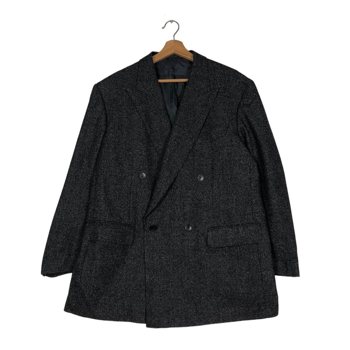 Japanese Brand 🔥Vintage Wool Jacket Lanvin Classique Double Breast Size US M / EU 48-50 / 2 - 1 Thumbnail