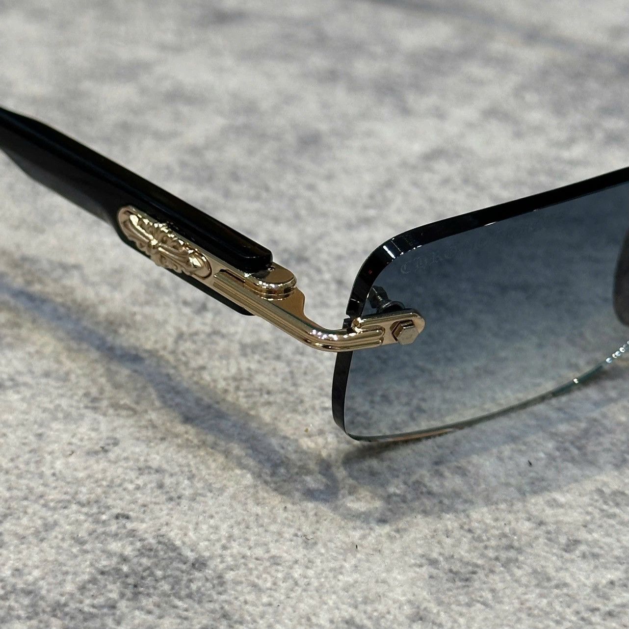 Chrome Hearts CHROME HEARTS DEEP I Gold Plated-Black-Plastic-Sun Size ONE SIZE - 3 Thumbnail