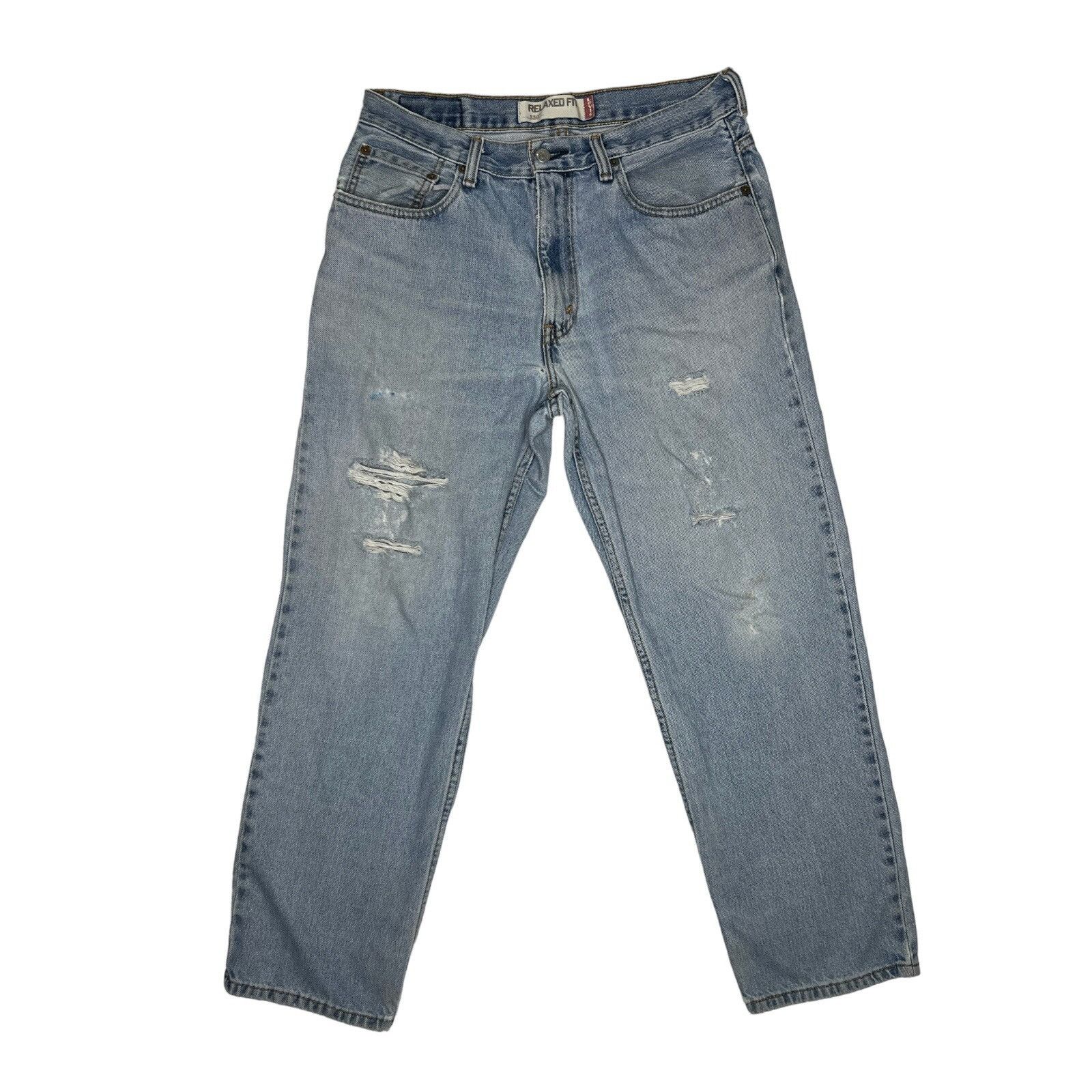 Levi's Vintage Levi’s 550 Blue Denim Jeans Size 33x29 Light Wash Di Size US 33 - 1 Thumbnail