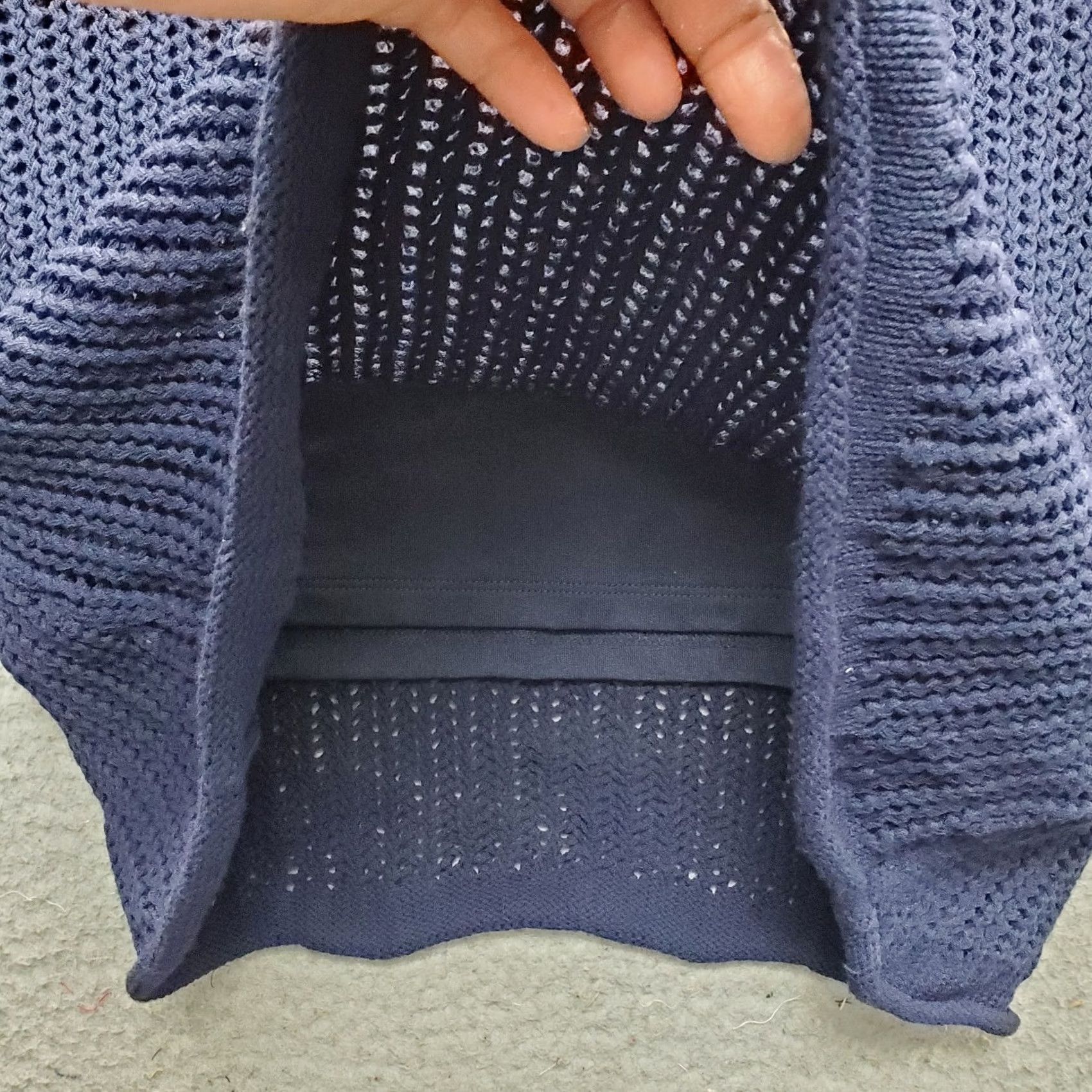 Vintage INC International Concepts Sweater Dress Womens Size M Navy Keyhole Round Neck Size M / US 6-8 / IT 42-44 - 7 Thumbnail