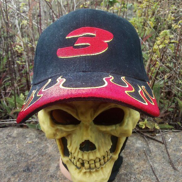 NASCAR NWT Ultra Fit Dale Earnardt Jr Flames Strap Back Hat Cap Size ONE SIZE - 1 Thumbnail