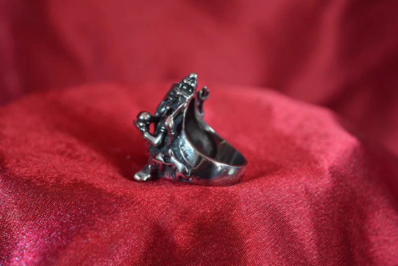 Jewelry Garnesh Retro Jewelry Rings Chrome Ring (Size 7-13) Size ONE SIZE - 5 Thumbnail