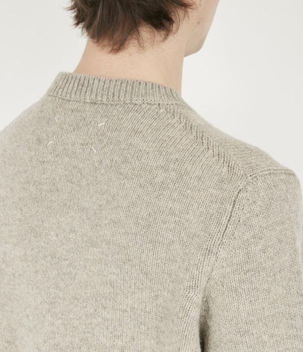 Maison Margiela o1bcso1str0526 Wool Crewneck Sweater in Light Beige Size US XL / EU 56 / 4 - 3 Thumbnail