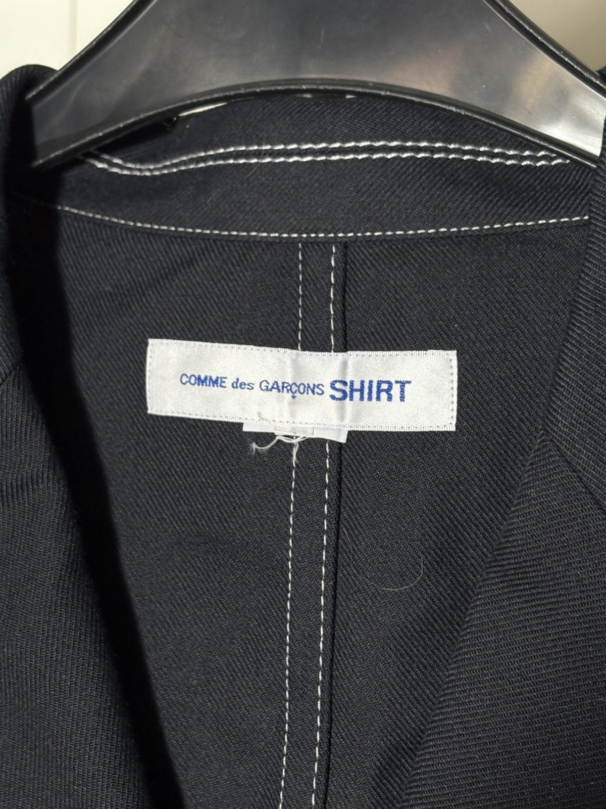 Comme des Garcons COMME des GARCONS SHIRT CONTRAST STITCH WOOL BLEND JACKET Size L / US 10 / IT 46 - 6 Thumbnail