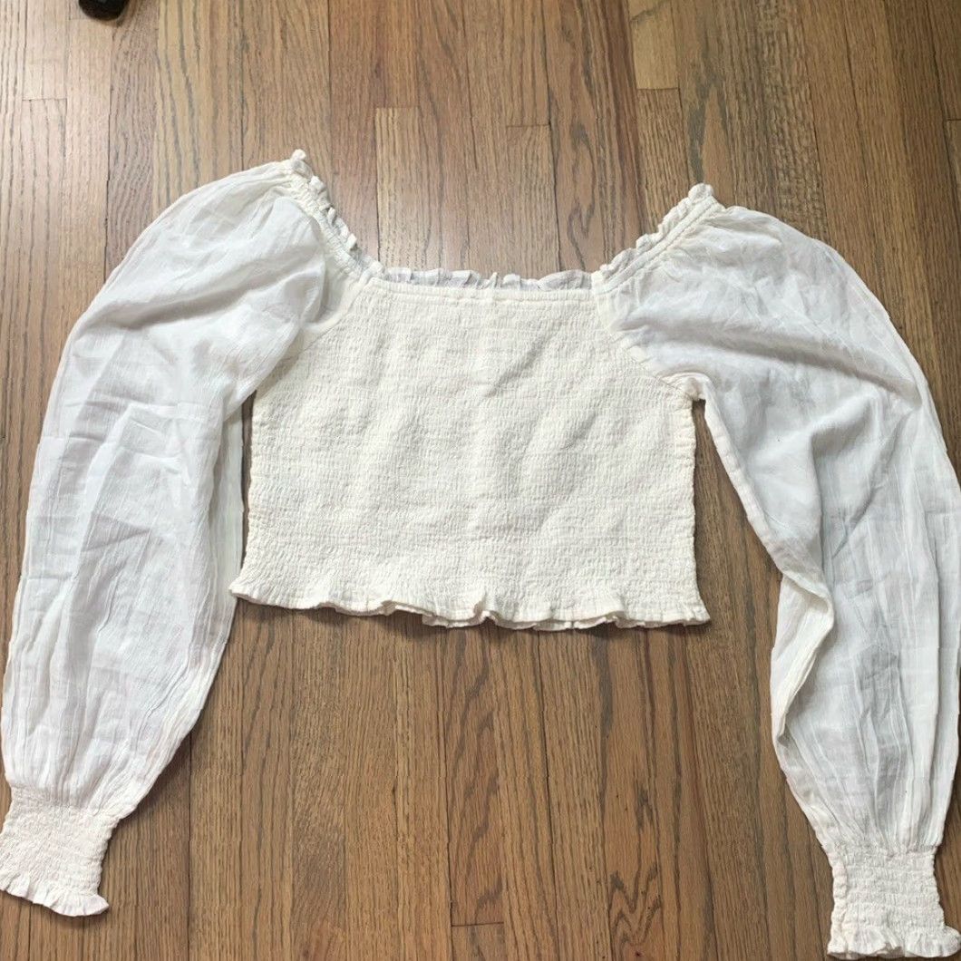 Vintage Aerie Shirt Blouse Long Sleeve White M Women Medium NWT Size M / US 6-8 / IT 42-44 - 6 Thumbnail
