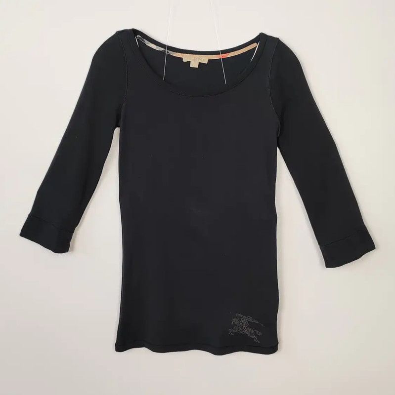 Burberry Burberry Black Cotton Women's T-Shirt Size S / US 4 / IT 40 - 1 Thumbnail