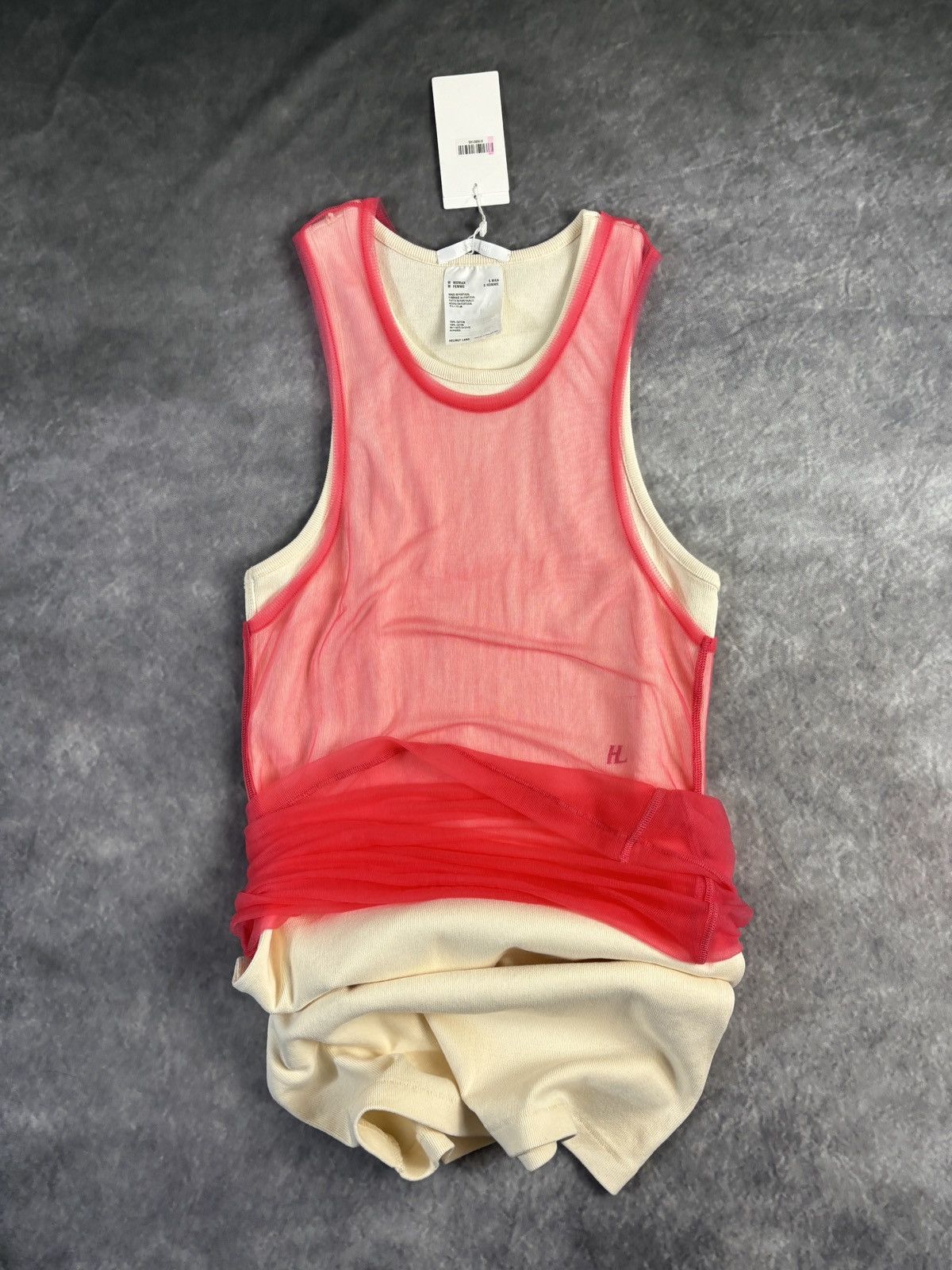 Helmut Lang Helmet Lang Tank Top Dress Long Sheer Double Layer Ribbed Size M / US 6-8 / IT 42-44 - 1 Thumbnail