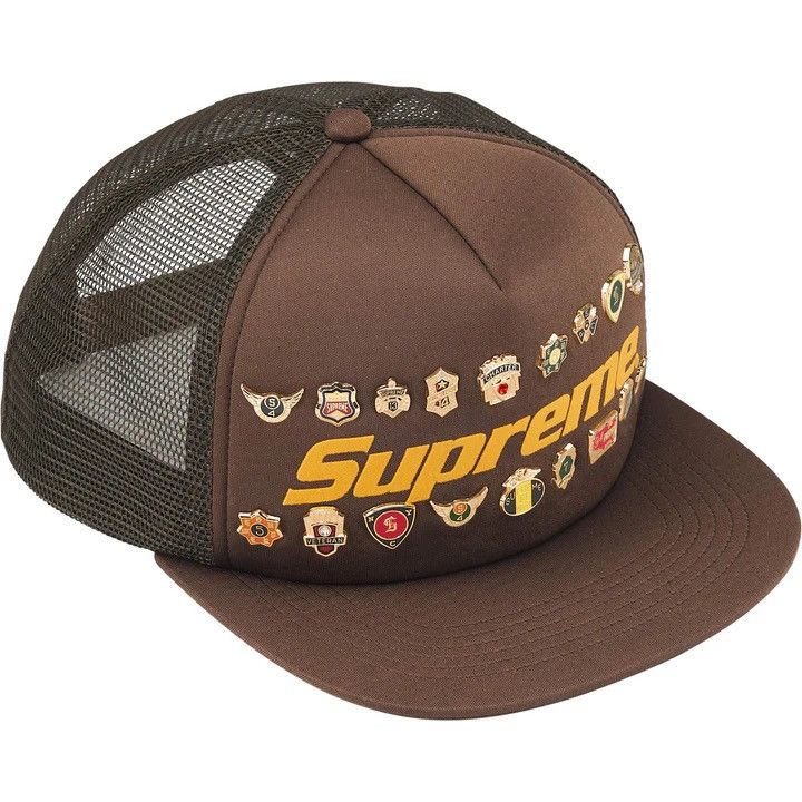 Supreme Supreme Pins Mesh 5 Panel Hat Brown Size ONE SIZE - 1 Thumbnail