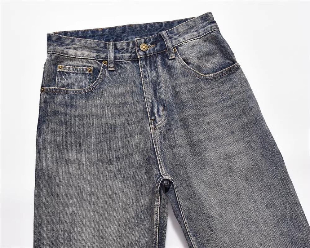Japanese Brand × Jean Men's American Street Washed Vintage Straight Jeans Size US 32 / EU 48 - 3 Thumbnail
