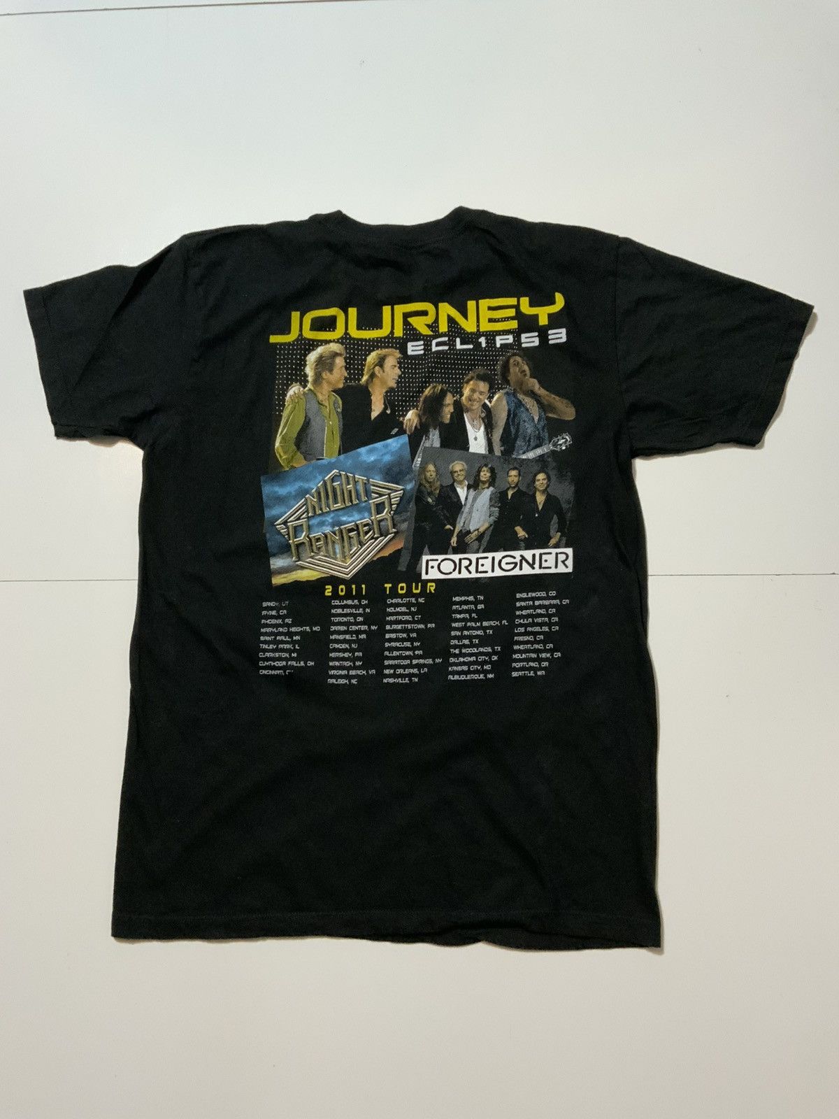Band Tees Journey Night Ranger Foreigner Eclipse 2011 Tour Shirt Size US S / EU 44-46 / 1 - 2 Thumbnail