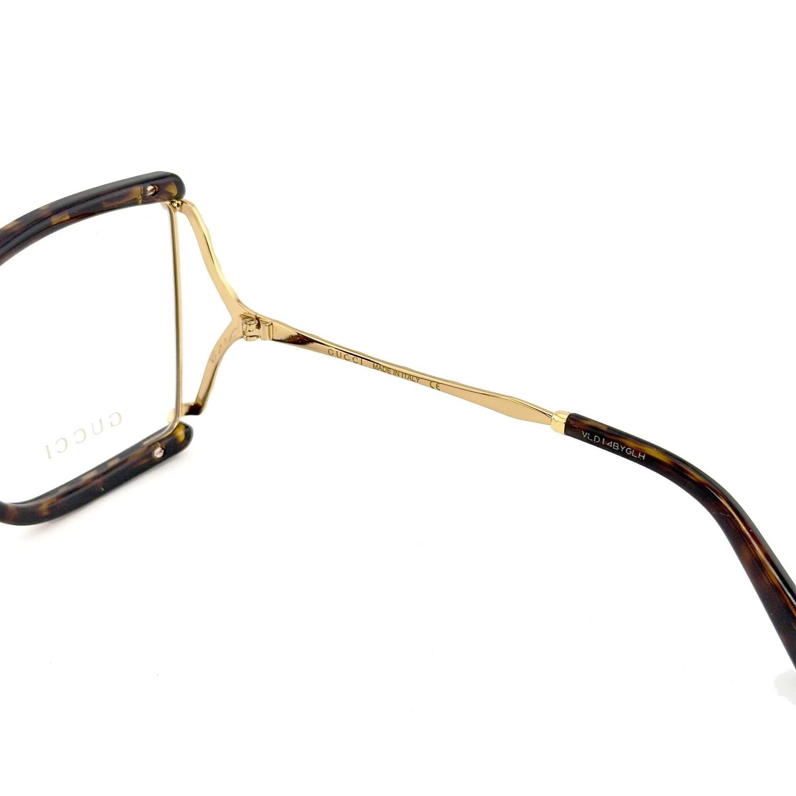 Gucci GUCCI GG0592O 0592 Brown Gold Stripe Retro Eyeglasses 002 Size ONE SIZE - 7 Thumbnail