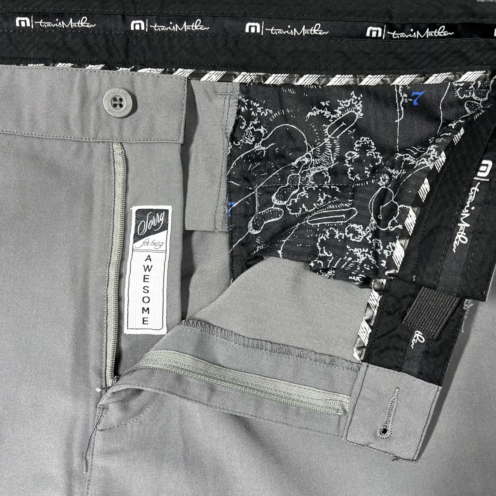 TravisMathew Travis Mathew Mens Golf Pants Stretch Waist 38 Inseam 31 Solid Gray EUC Pants Regular Men Size US 38 / EU 54 - 6 Thumbnail