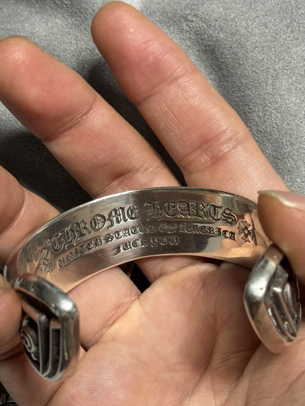 Chrome Hearts Chrome hearts scroll logo bangle Size ONE SIZE - 4 Thumbnail
