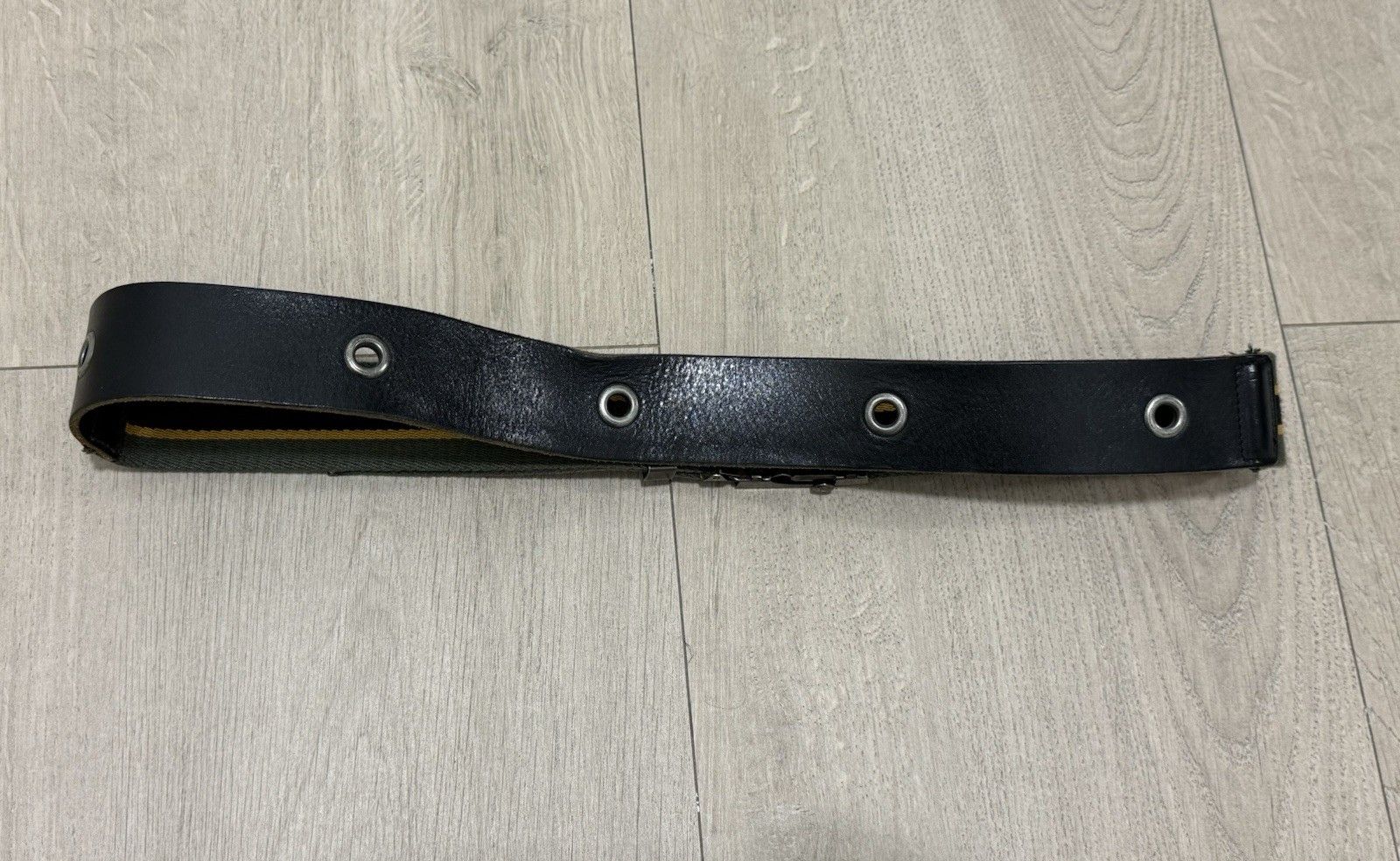 Dolce & Gabbana Vintage D&G Dolce & Gabba 2000s Mens Cotton Leather Belt y2k Size 34 - 8 Thumbnail