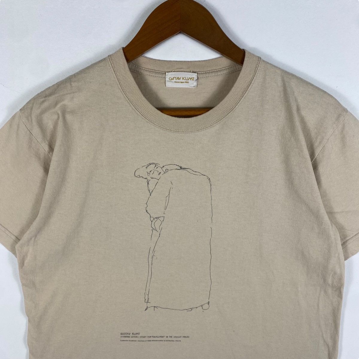 Vintage Vintage GUSTAV KLIMT Standing Lovers Art Graphic Tee Shirt Size US M / EU 48-50 / 2 - 2 Thumbnail