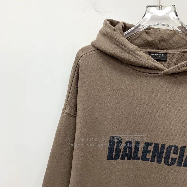 Balenciaga Balenciaga Caramel vintage distressed logo lettering cotto Size US XXS / EU 40 - 3 Thumbnail