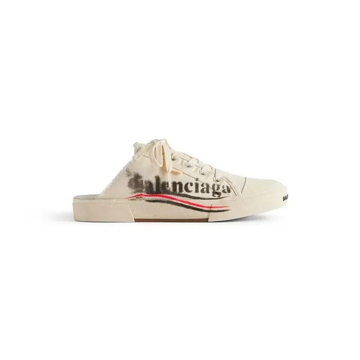 Balenciaga o1bcso1str0126 Paris Mules in Beige Size US 12 / IT 42 - 1 Thumbnail