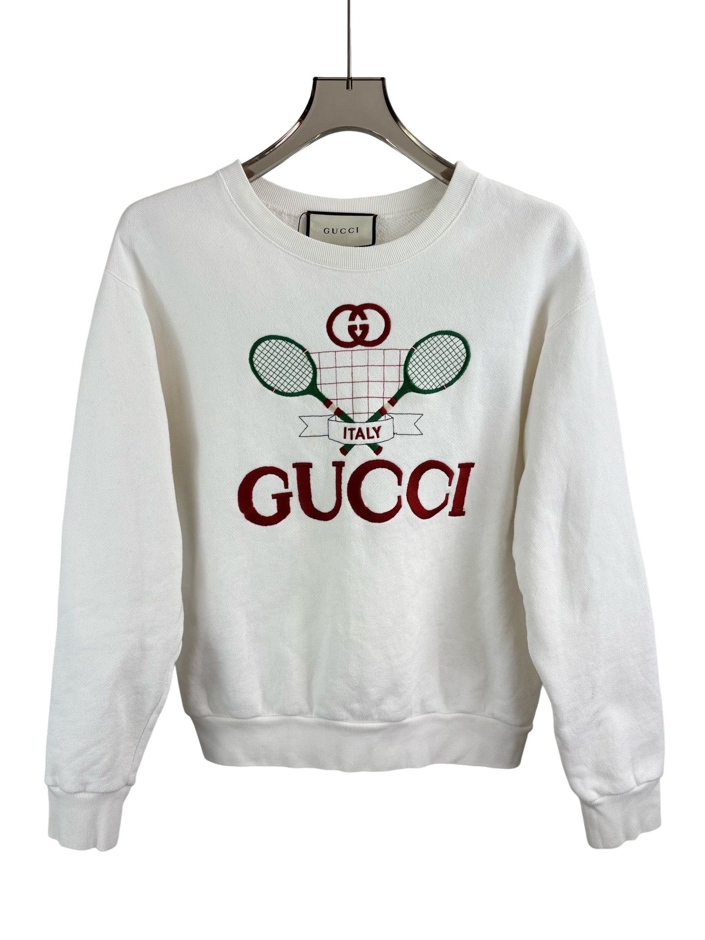Gucci Gucci Tennis Racket Embroidery Sweatshirt XS Size US XS / EU 42 / 0 - 1 Thumbnail