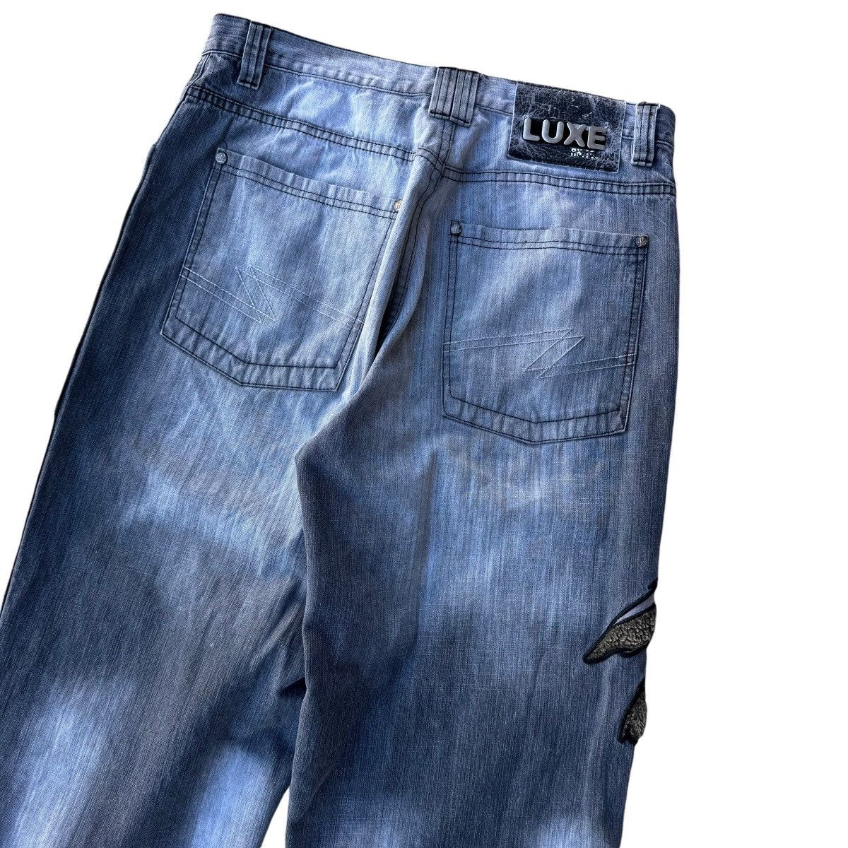 JNCO × Southpole × Warner Bros LOT 29 WIDE LEG WILE E COYOTE BLACK WASHED BAGGY Y2K JEANS Size US 34 / EU 50 - 15 Thumbnail