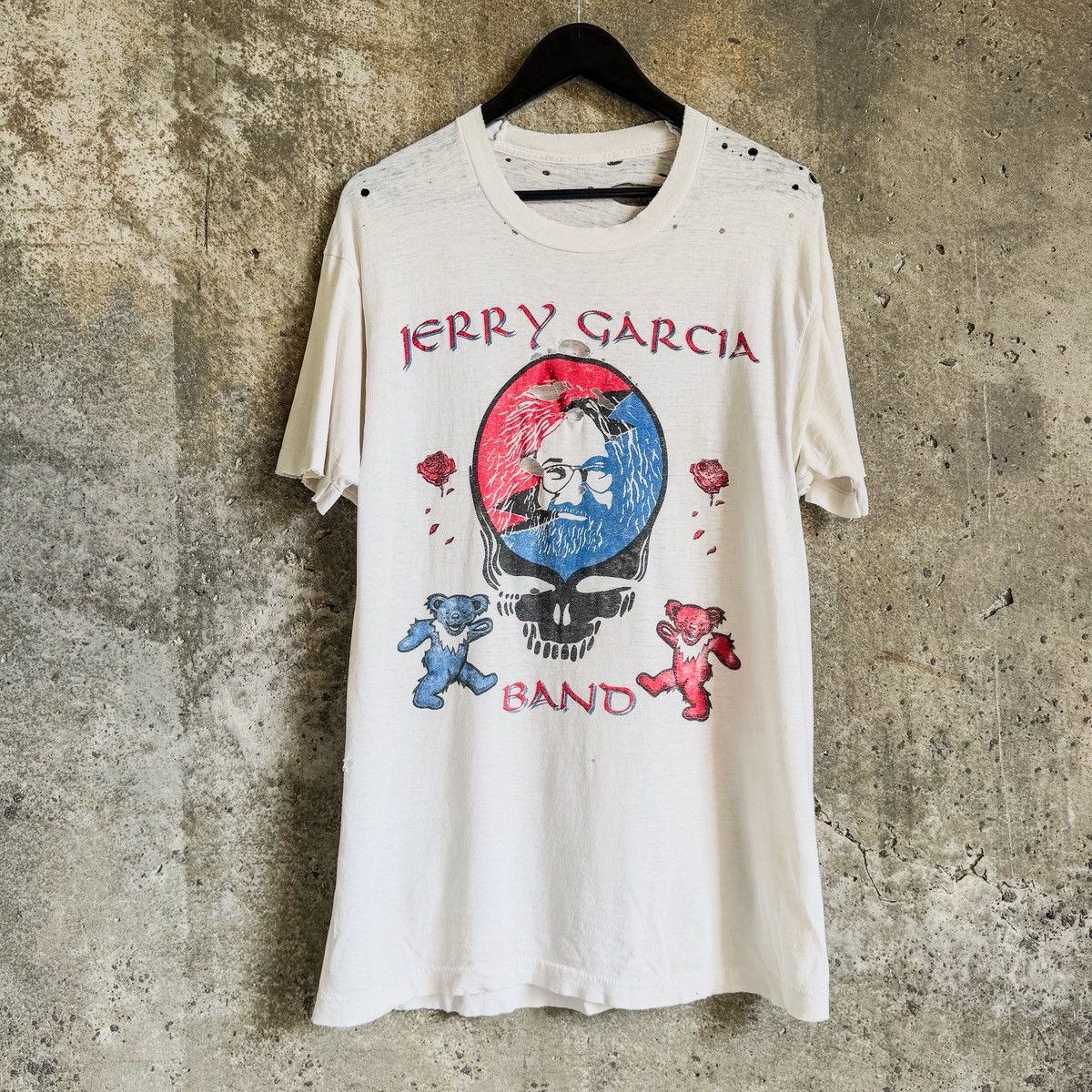 Vintage 90s Vintage THRASHED Jerry Garcia Grateful Dead Shirt Size US L / EU 52-54 / 3 - 1 Thumbnail