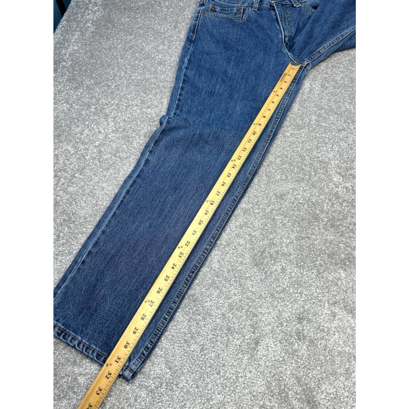 Levi's Levi's 550 Jeans Mens 34 Blue Denim Cotton Mid Rise Relaxed Straight Leg 32x31 Jeans Size US 34 / EU 50 - 3 Thumbnail