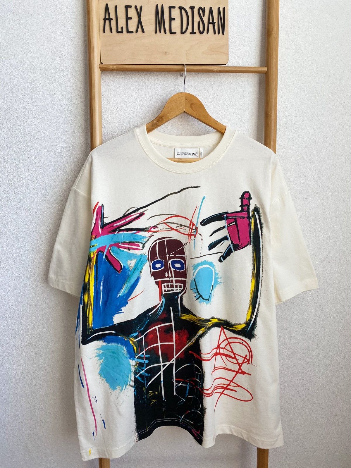 H&M × Jean-Michel Basquiat × Who Decides War WHO DECIDES WAR x BASQUIAT x H&M RELAXED FIT COTTON T-SHIRT Size US XL / EU 56 / 4 - 1 Thumbnail