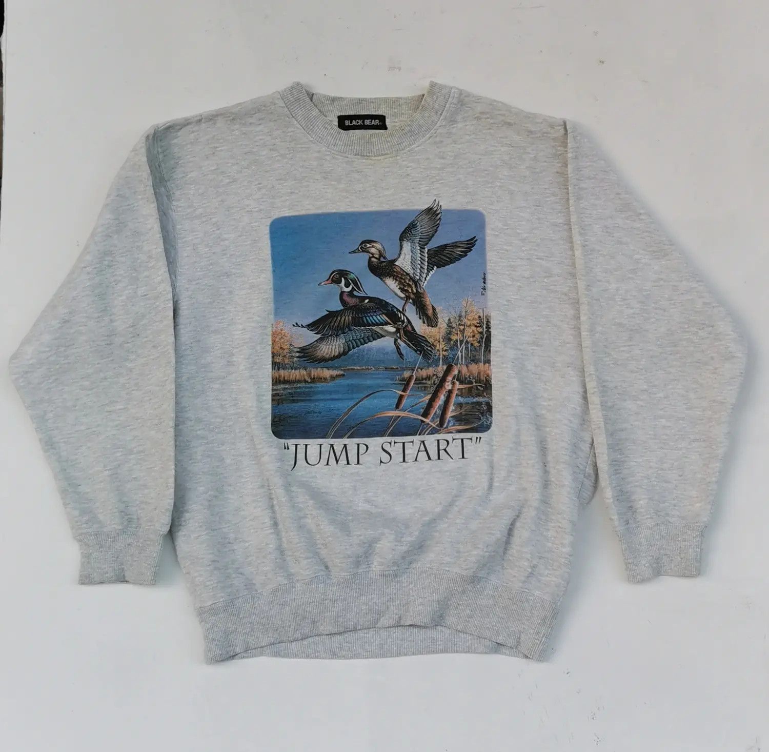 Habitat Habitat Black Bear Jump Start Over Print Sweatshirt Size US L / EU 52-54 / 3 - 1 Thumbnail