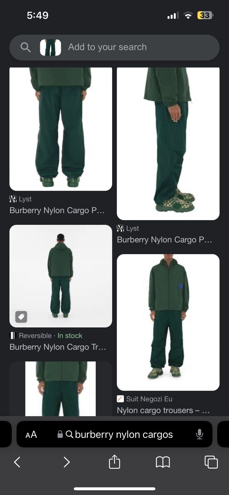 Burberry Burberry Nylon Cargos Size US 34 / EU 50 - 4 Thumbnail