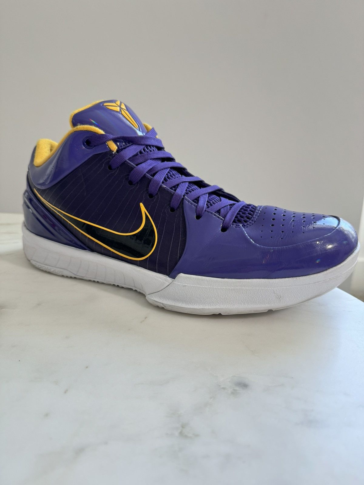 image of Kobe Mentality x Nike Kobe Iv Protro Undefeated Pe Los Angeles Lakers (Size 10.5) Shoes in Purple