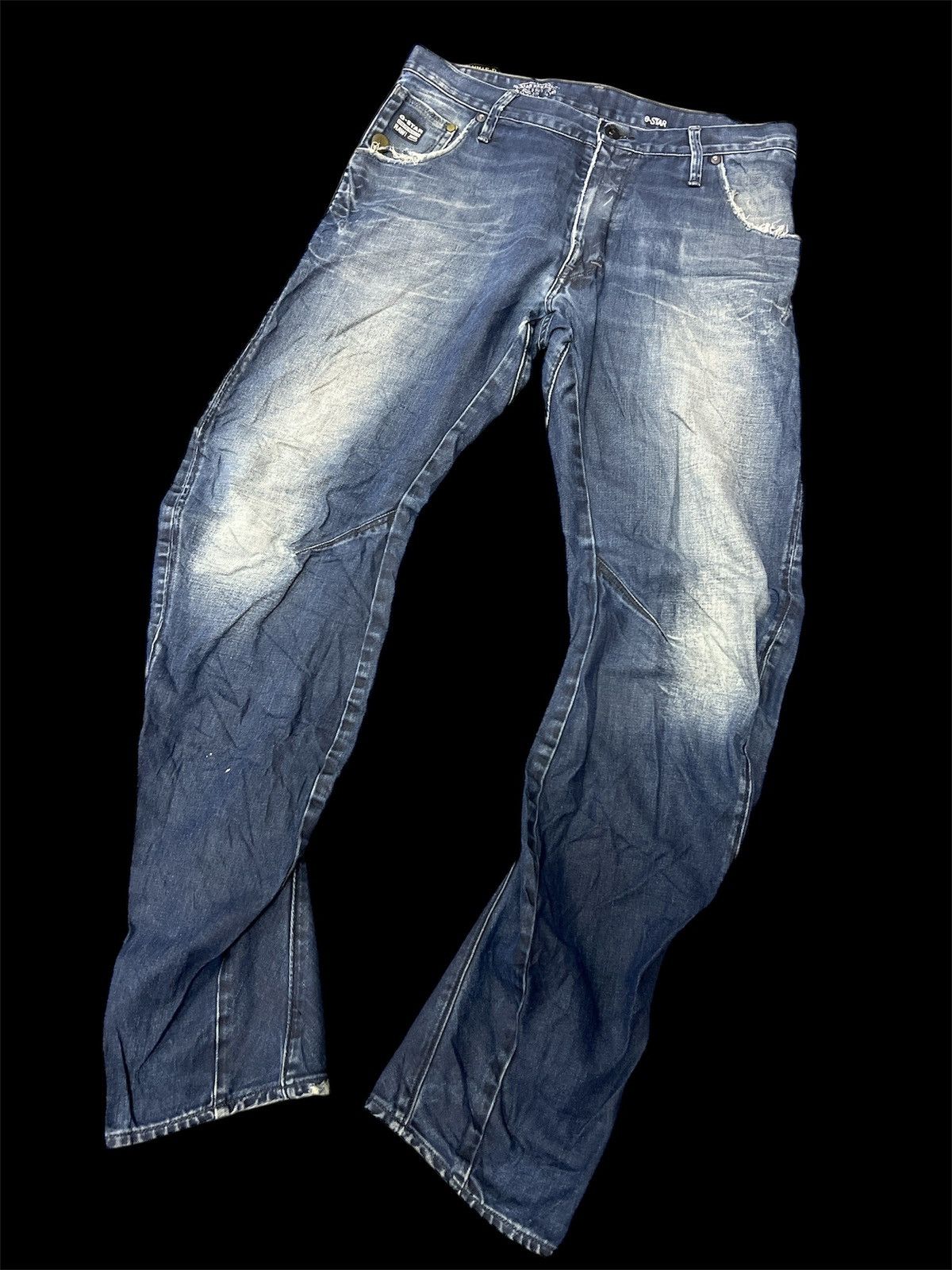 G-Star × Japanese Brand G STAR RAW CURVE LEG DISTRESSED DENIM PANT Size US 34 / EU 50 - 4 Thumbnail