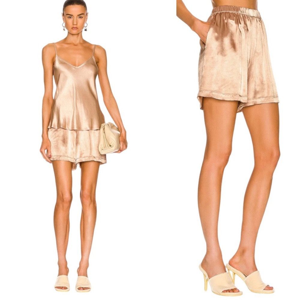 Enza Costa ENZA COSTA SATIN BERMUDA SHORT WITH POCKETS DAY TO DATE Size 25" / US 0 / IT 36 - 1 Thumbnail
