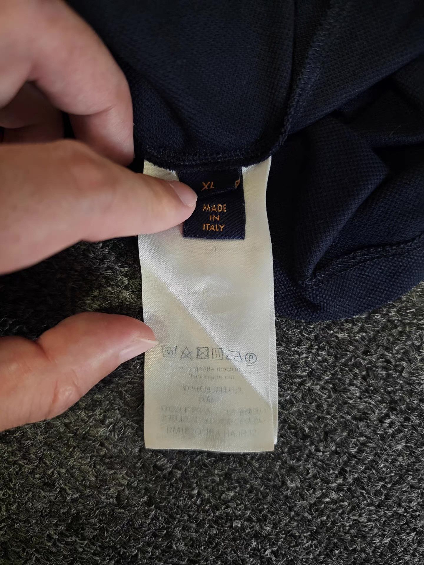 Louis Vuitton Louis Vuitton Navy Blue Short Sleeve Polo T-shirt, Size US XL / EU 56 / 4 - 5 Thumbnail