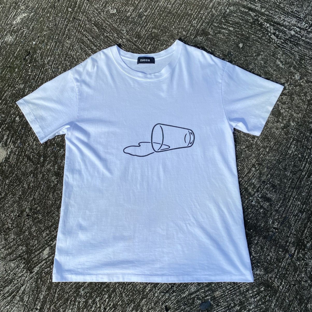Zucca ZUCCA Crewneck T-Shirt with Black Logo Print on Front Size US L / EU 52-54 / 3 - 13 Thumbnail