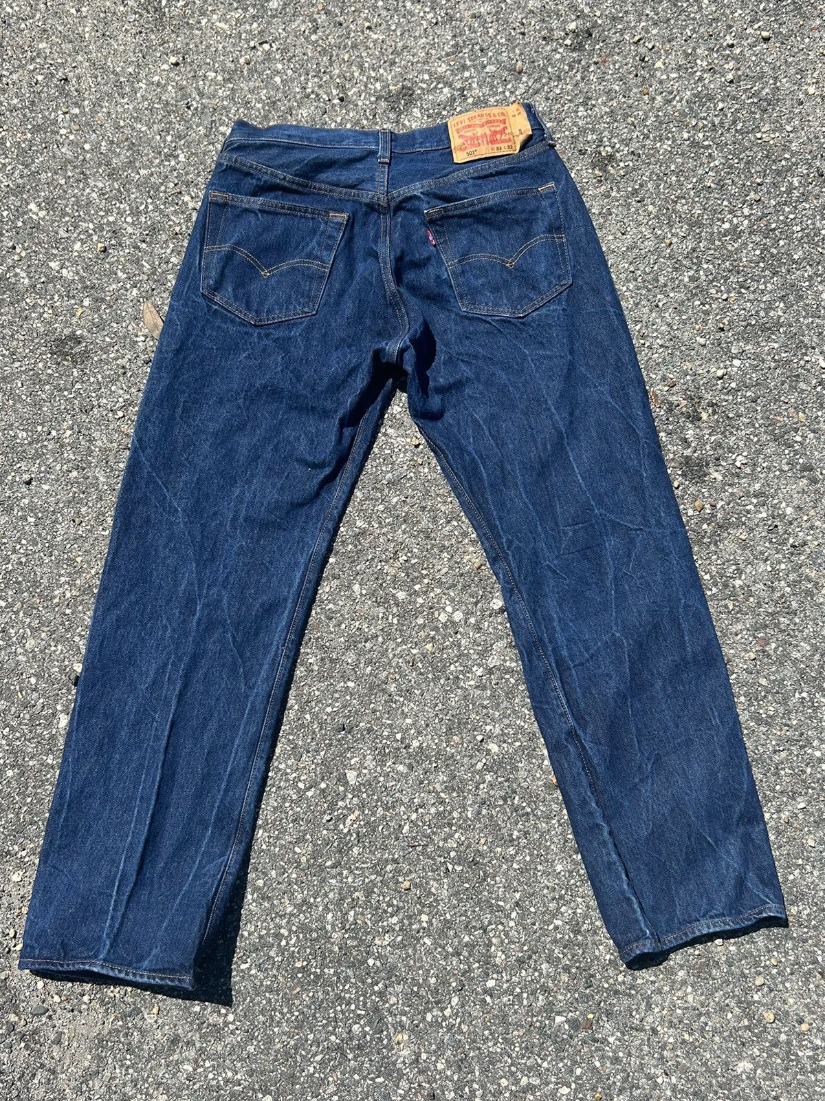 Levi's Levi’s Distressed Marbled Blue 501’s Size US 33 - 2 Thumbnail