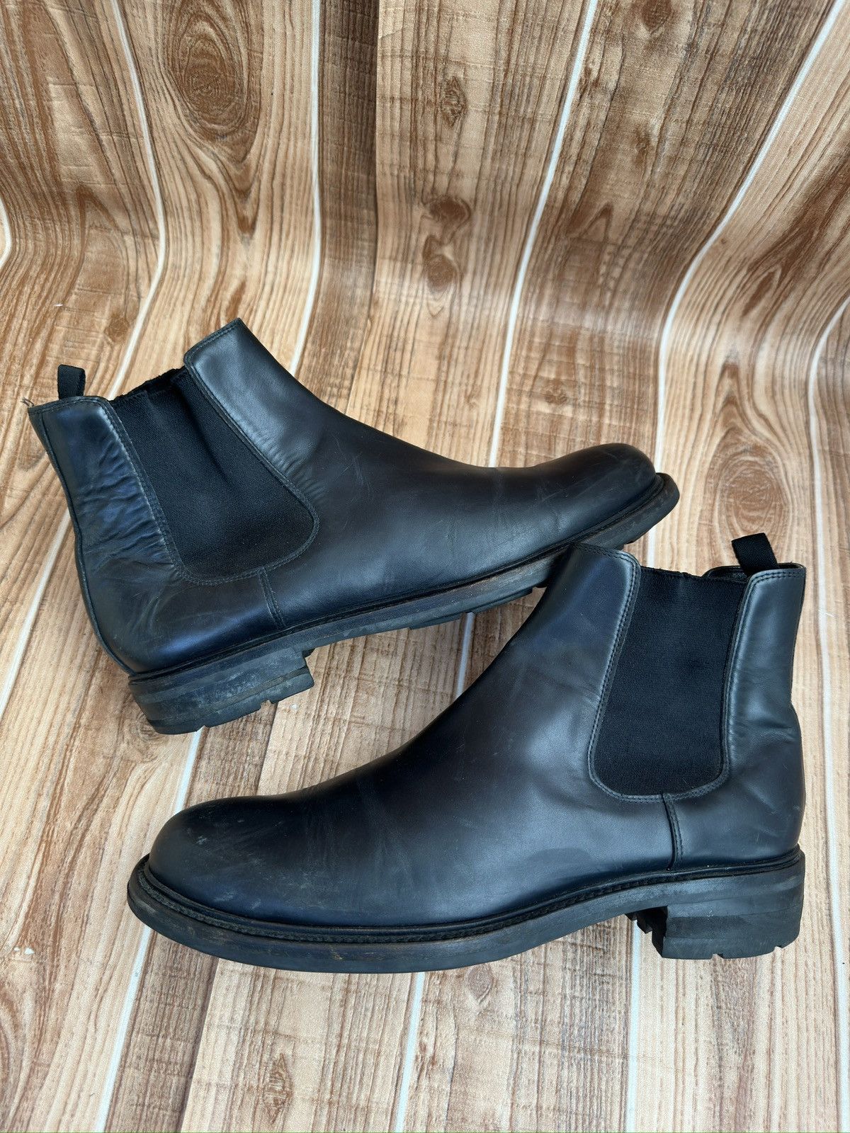 Prada Prada Black Leather Mens Vintage Chelsea Boots Size US 9 / EU 42 - 7 Thumbnail