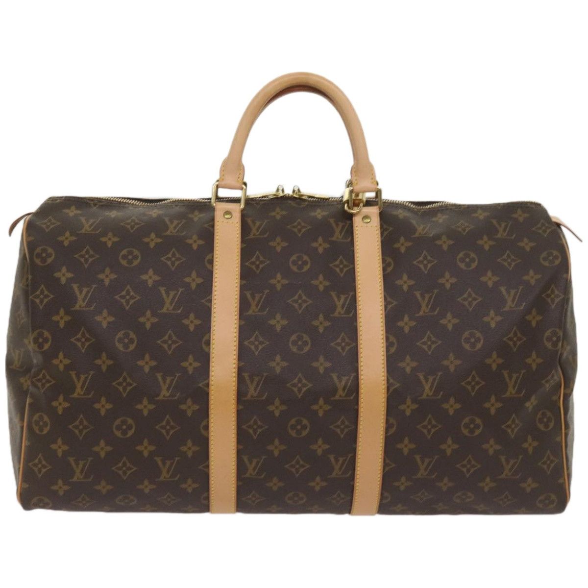 Louis Vuitton Keepall 50 Brown Canvas Travel Bag (Pre-Owned) Size ONE SIZE - 1 Thumbnail