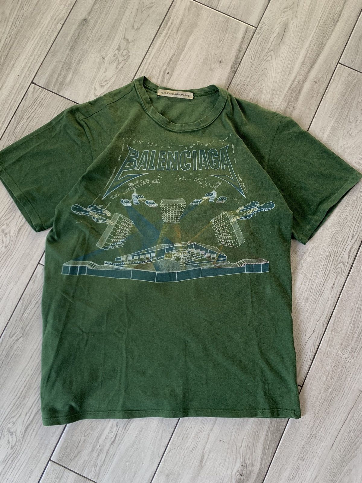 balenciaga vintage t-shirt concert green VERY RARE