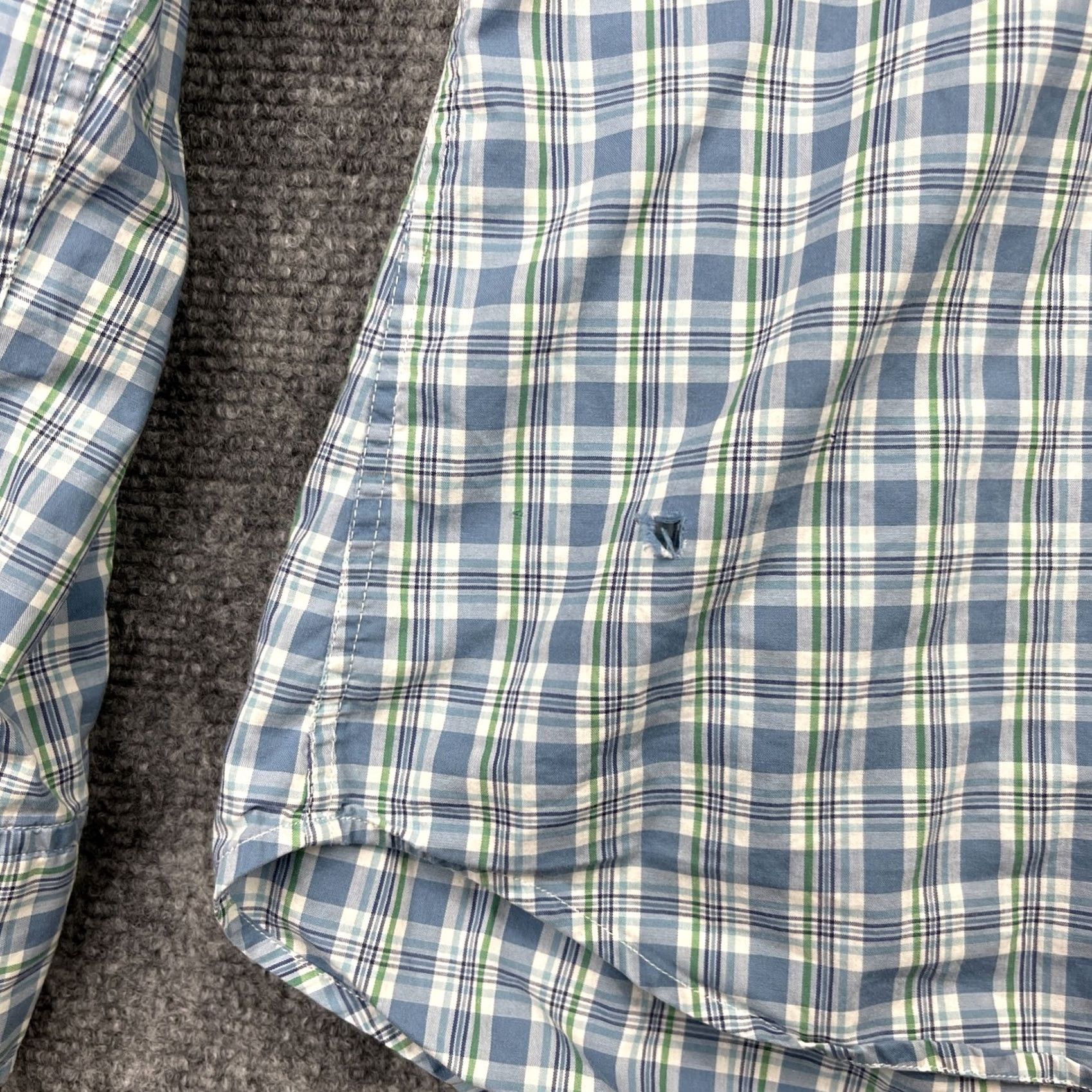 Vintage J. Press Shirt Mens Large Blue Button-Down Long Sleeve Check Pattern Size US L / EU 52-54 / 3 - 3 Thumbnail