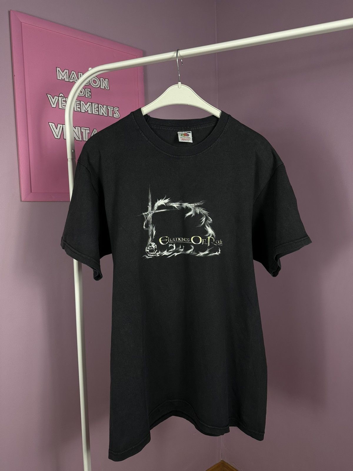Fruit Of The Loom Elements Of Rock Vintage T Shirt Heavy Metal Festival Size US L / EU 52-54 / 3 - 1 Thumbnail