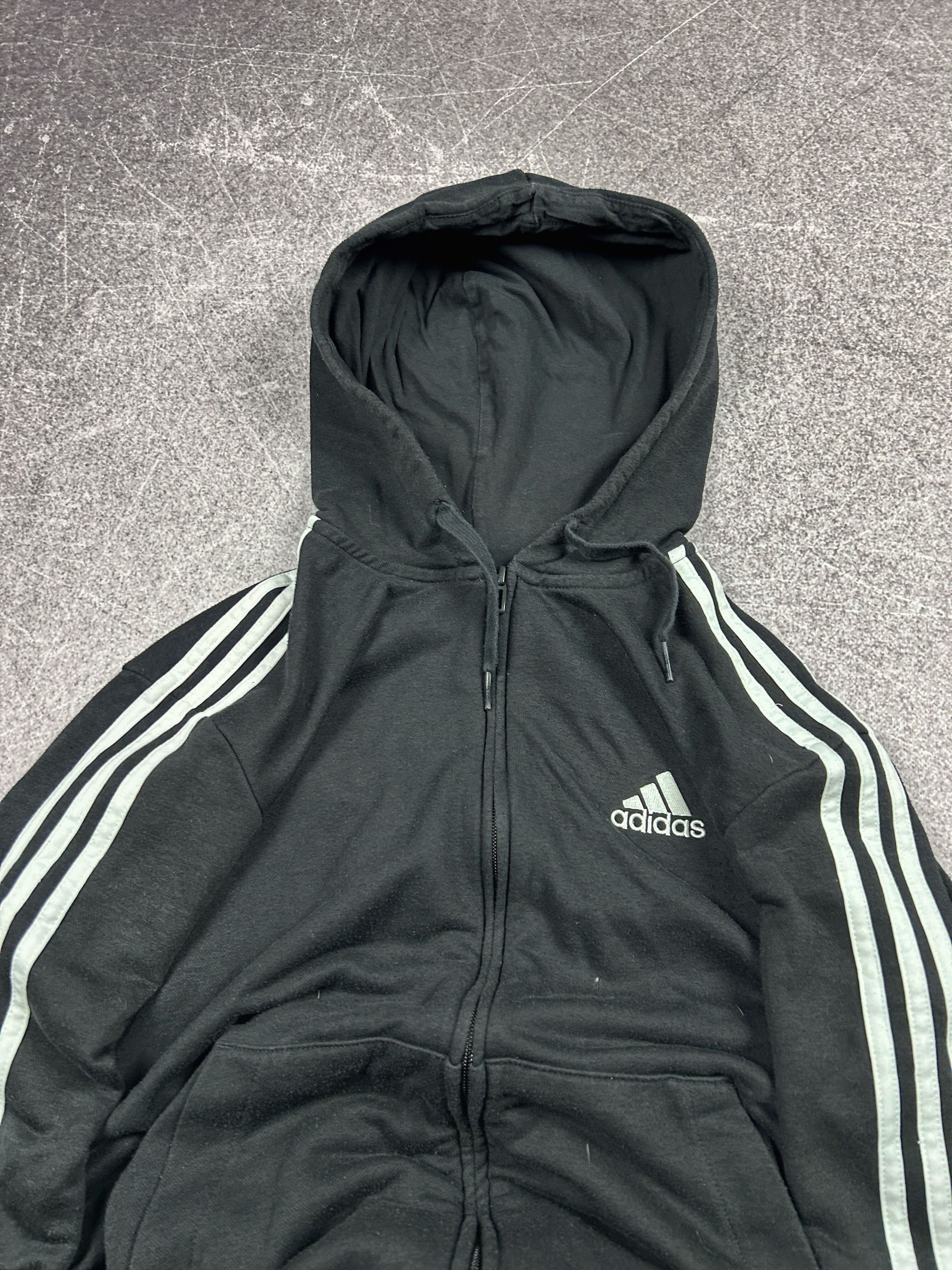 Adidas Adidas Cropped Hoodie Black Zip Up Y2K Streetwear Fit Style Size US M / EU 48-50 / 2 - 3 Thumbnail